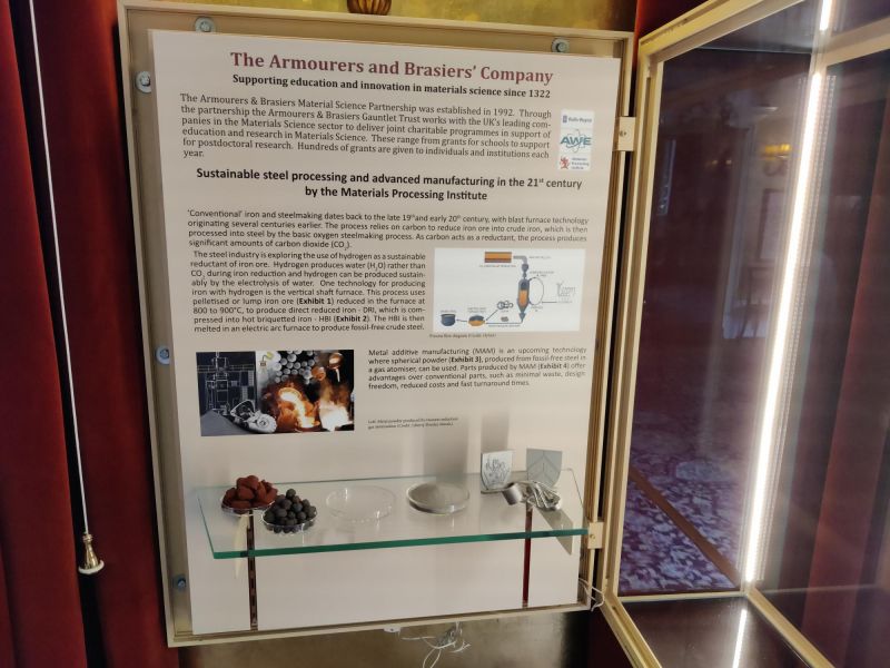 Sustainable steelmaking goes on display at Armourers’ Hall 